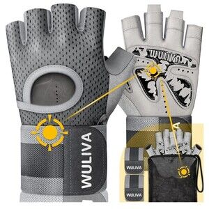WULIVA Workout Gloves - Ideal for Light & Med Gym, Exercise, Sz L BN
